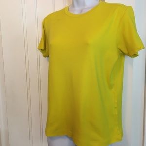 Uni Glo Tee in fun “acid yellow” color. NWOT